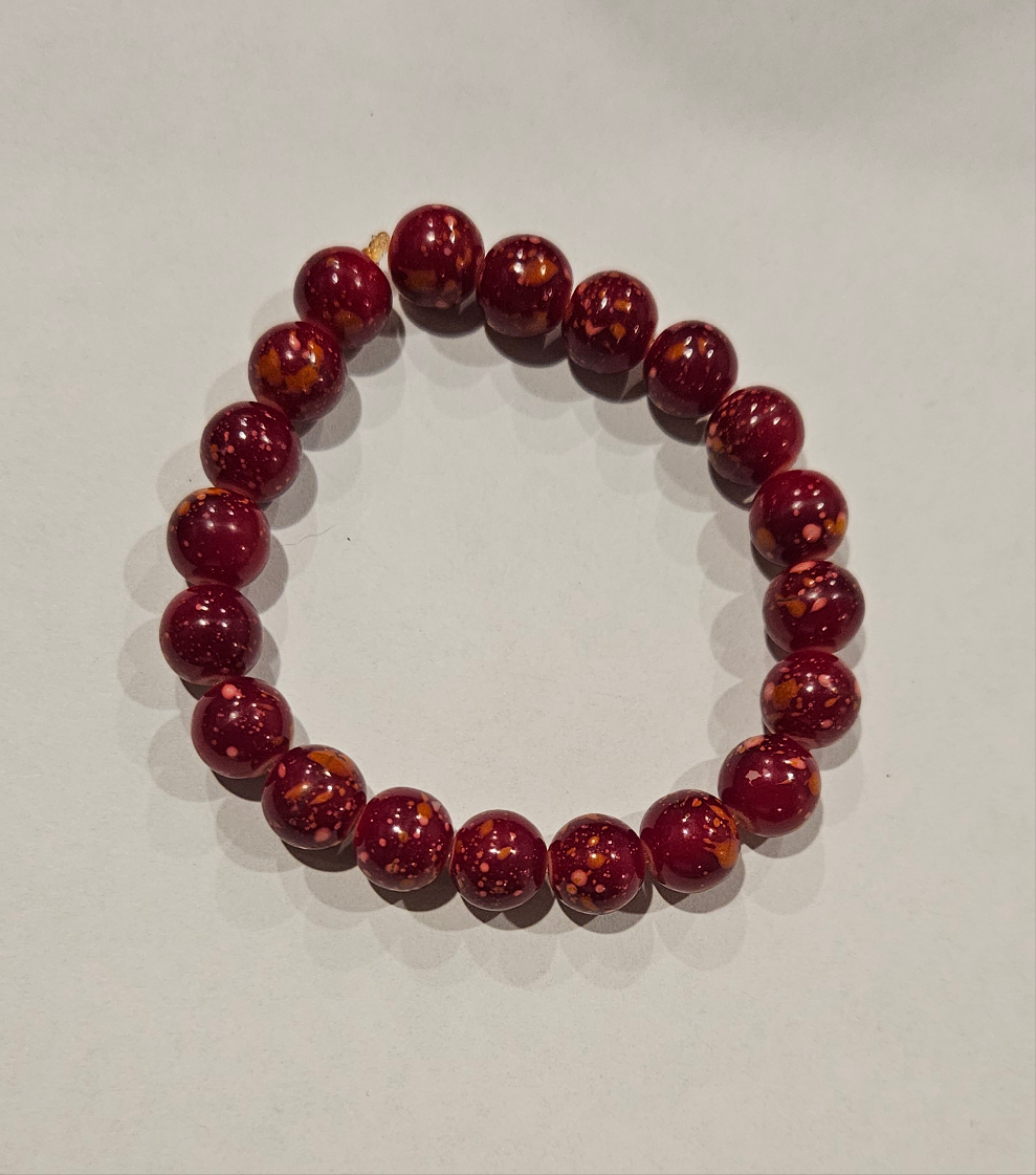 Bead Bracelet - Maroon