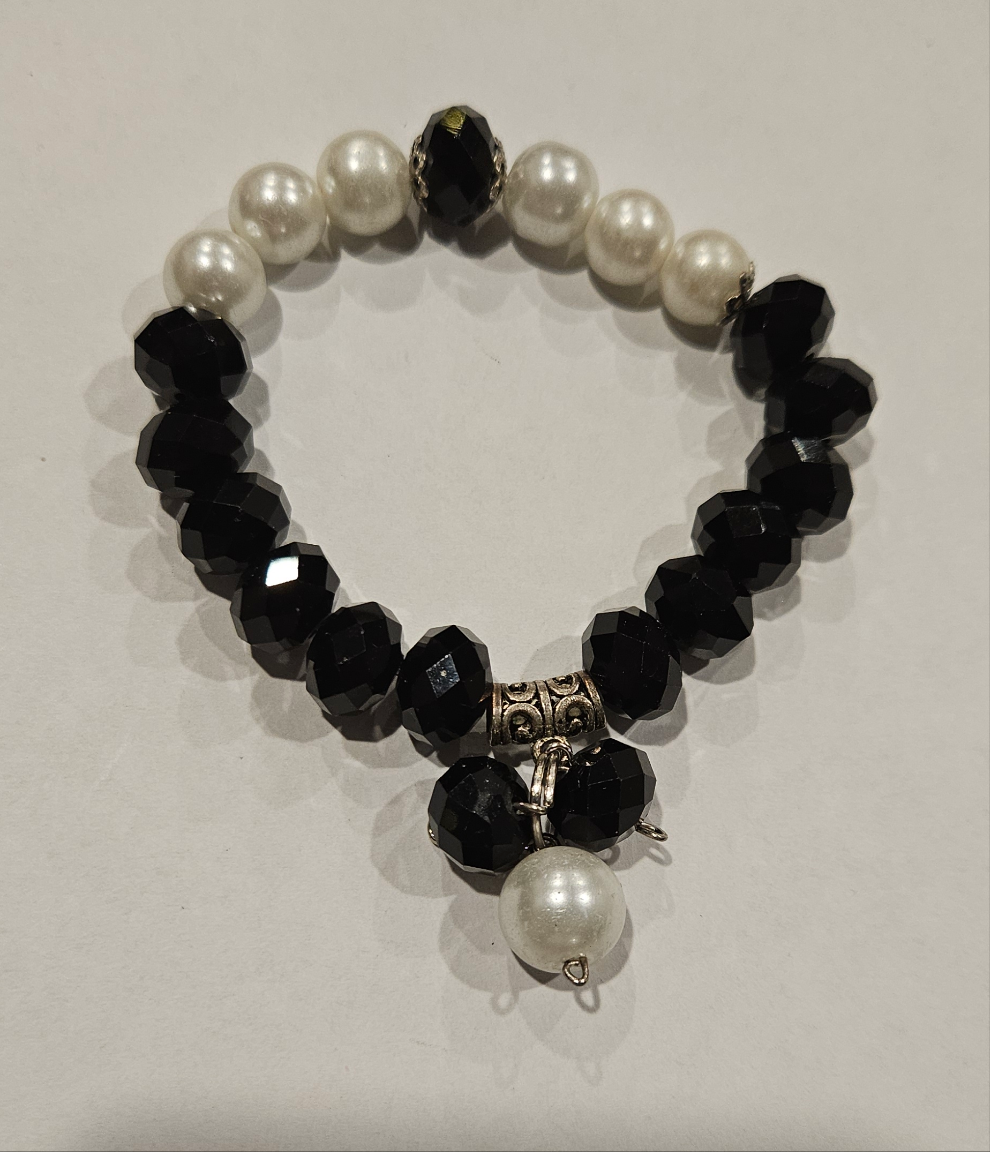Bead Bracelet - Black & White