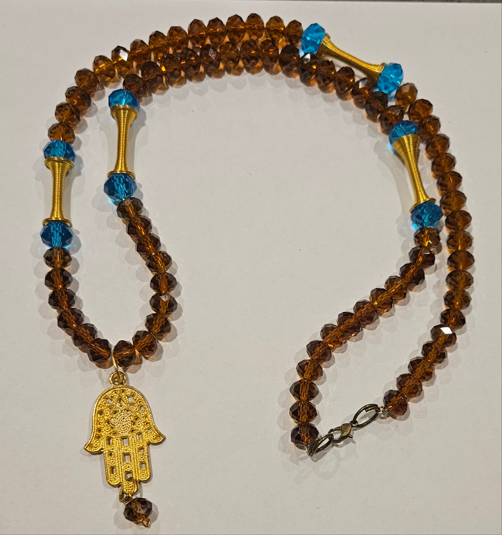 Necklace Beads - Brown & Blue