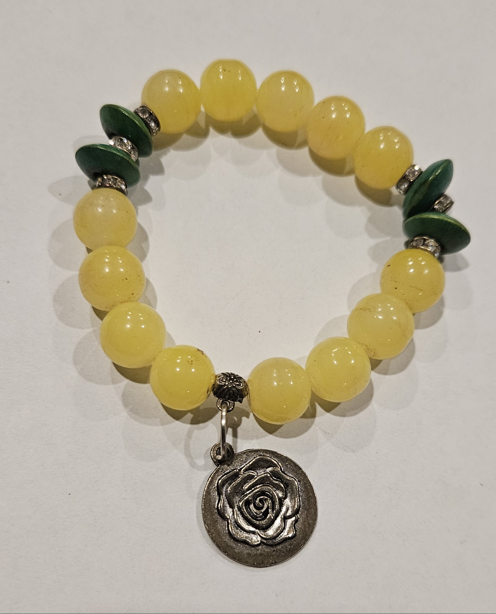 Bead Bracelet - Yellow & Green